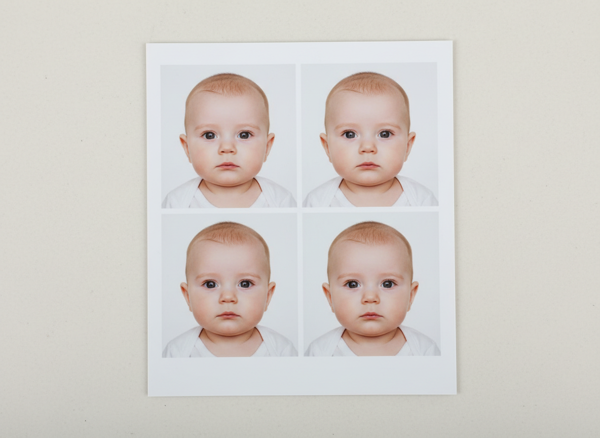 Planche photo d'identité bébé — Studio Deux-Quatre